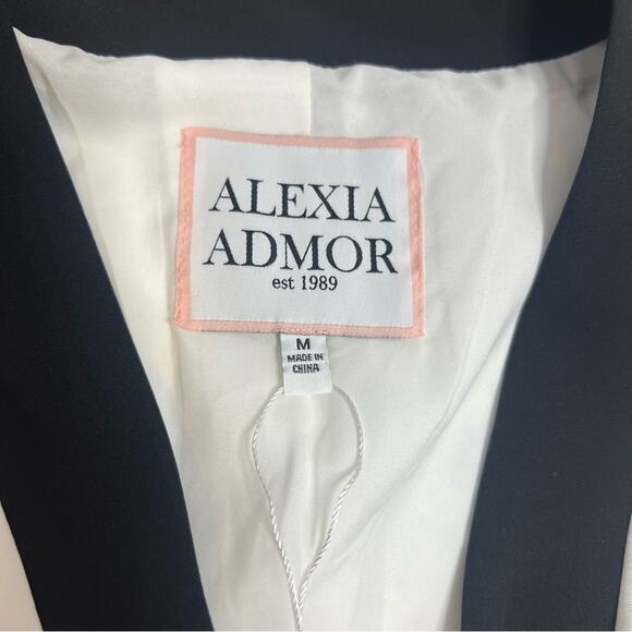 NWT Alexia admor emele blazer ivory black Sz m - Picture 8 of 9